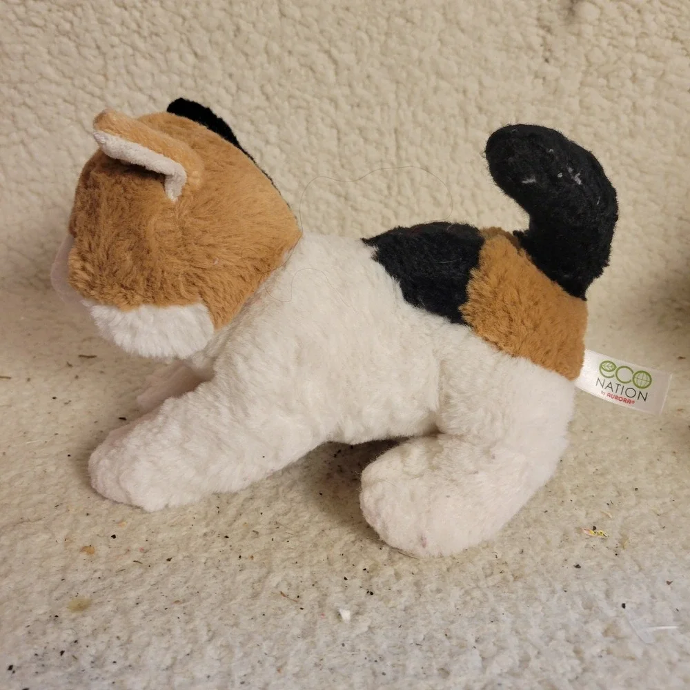 Aurora Eco Nation Calico Cat Plush 8